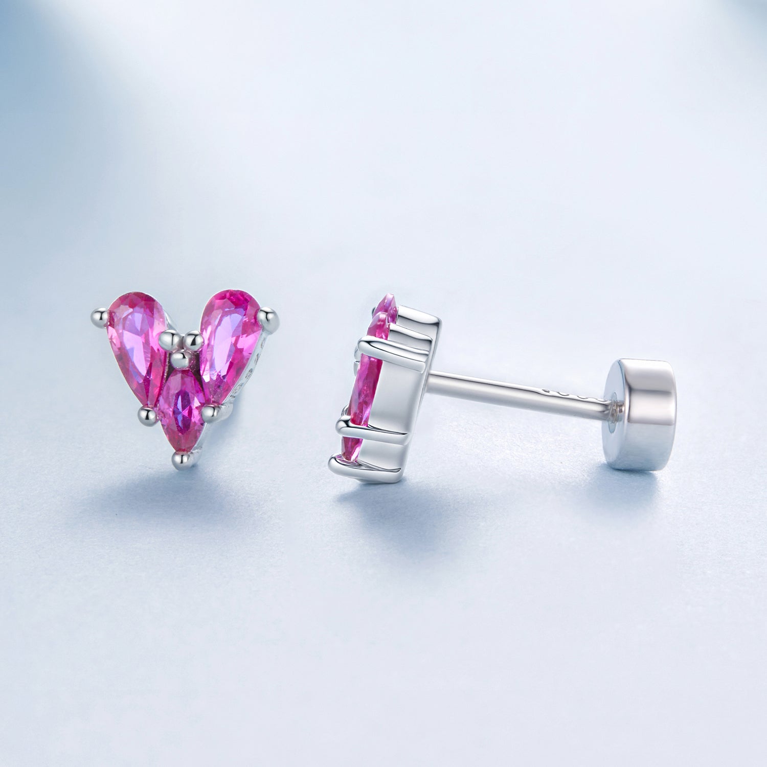 925 Sterling Silver Earrings with Pavé Setting CZ DestGlow