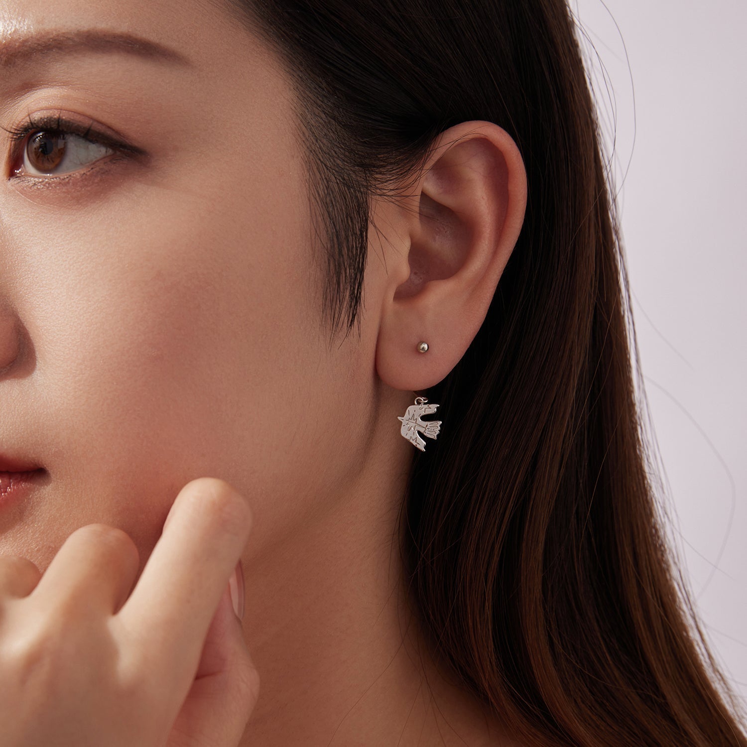 925 Sterling Silver Earrings with Pavé Setting CZ and White Gold Plating for Women DestGlow