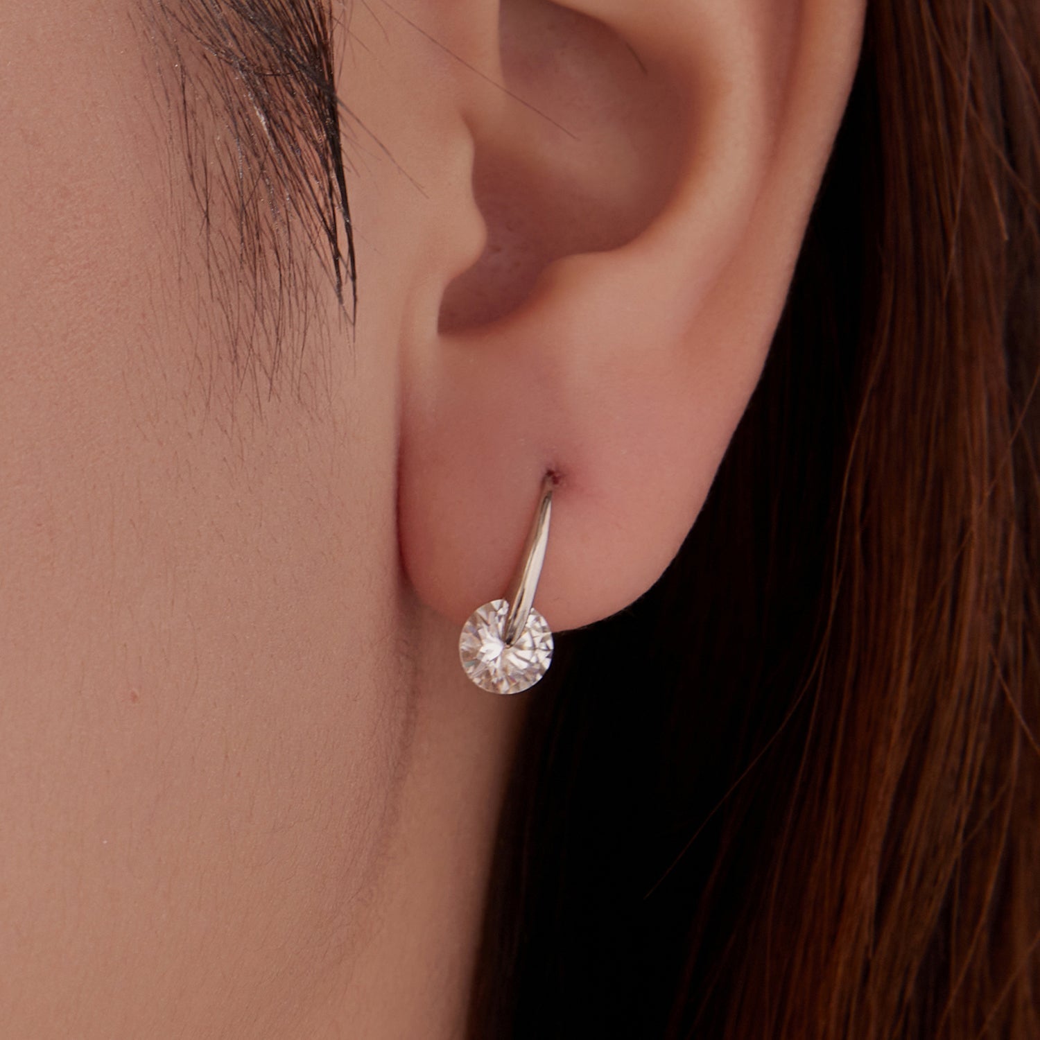 925 Sterling Silver Moissanite 1ct Earrings for Women DestGlow