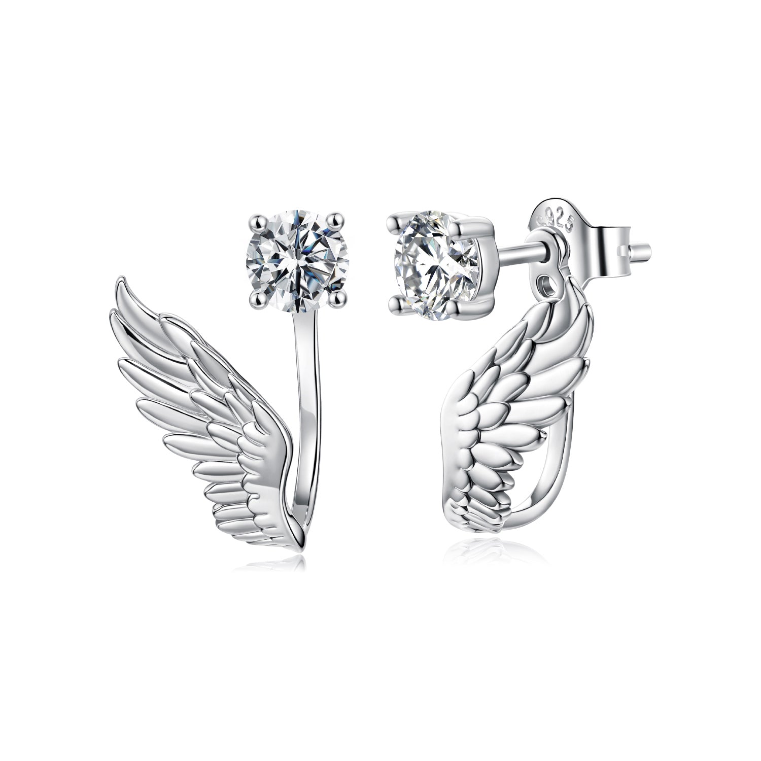 925 Sterling Silver Moissanite 0.50 Carat Earrings for Women DestGlow
