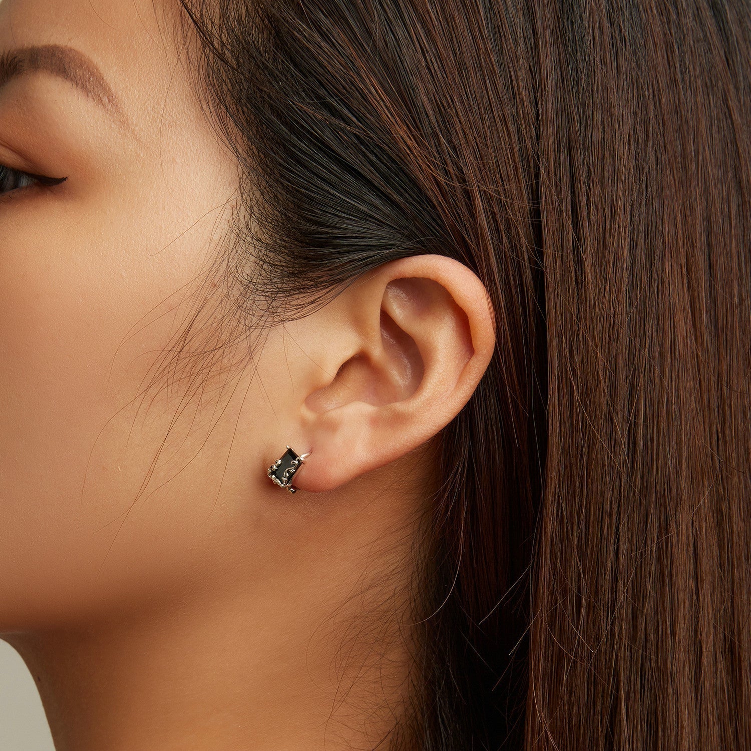 925 Sterling Silver Earrings with CZ and Oxidized Finish for Women DestGlow