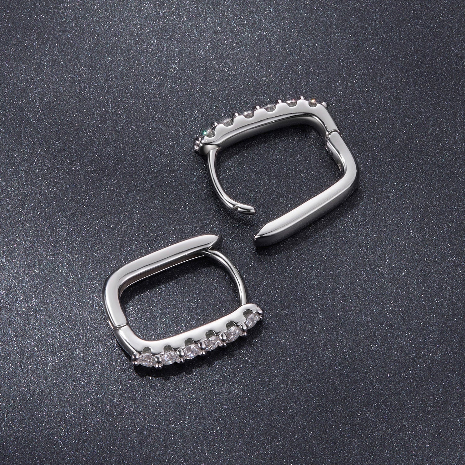 925 Sterling Silver Moissanite Earrings 1.4cm for Women DestGlow