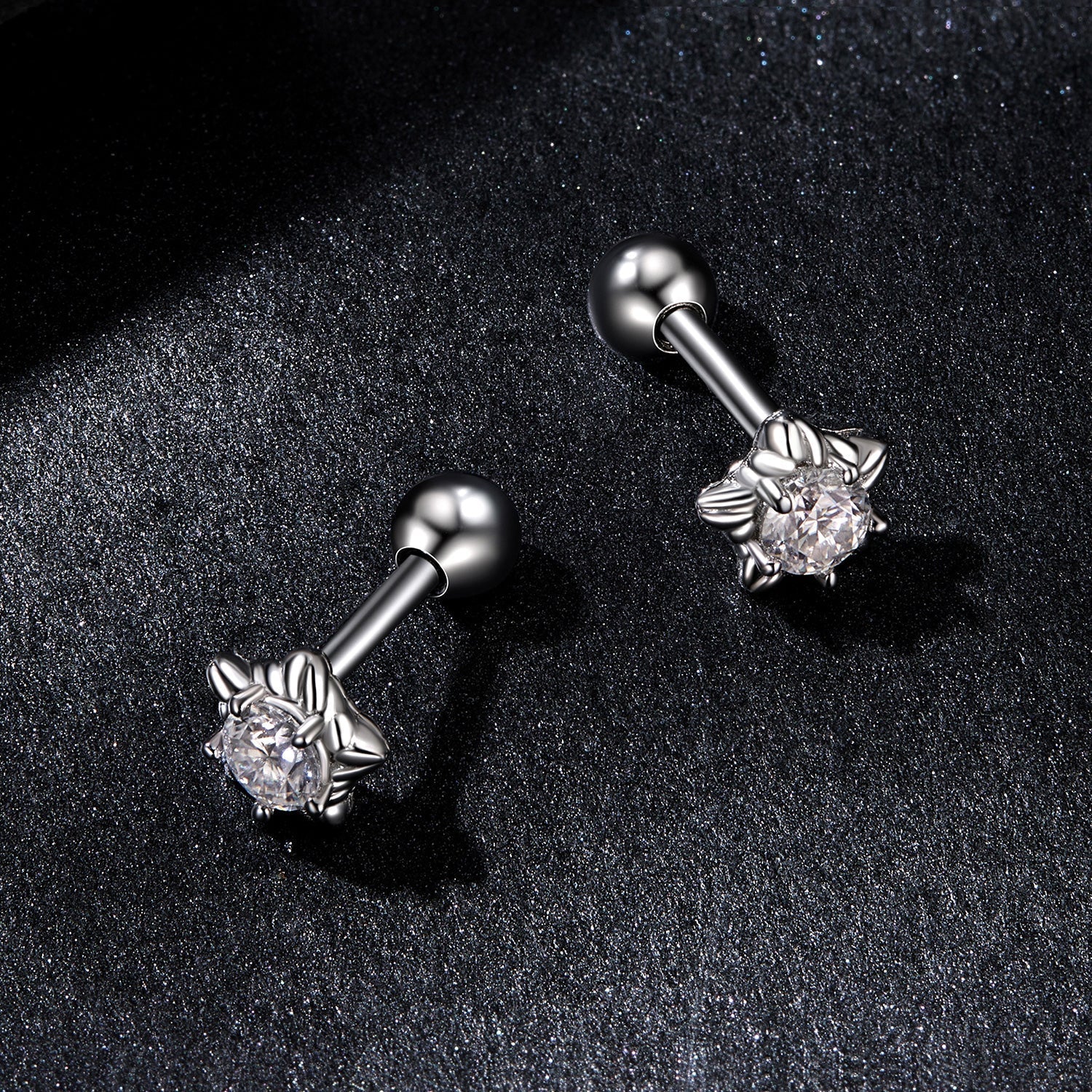 925 Sterling Silver Moissanite Stud Earrings 5mm for Women DestGlow
