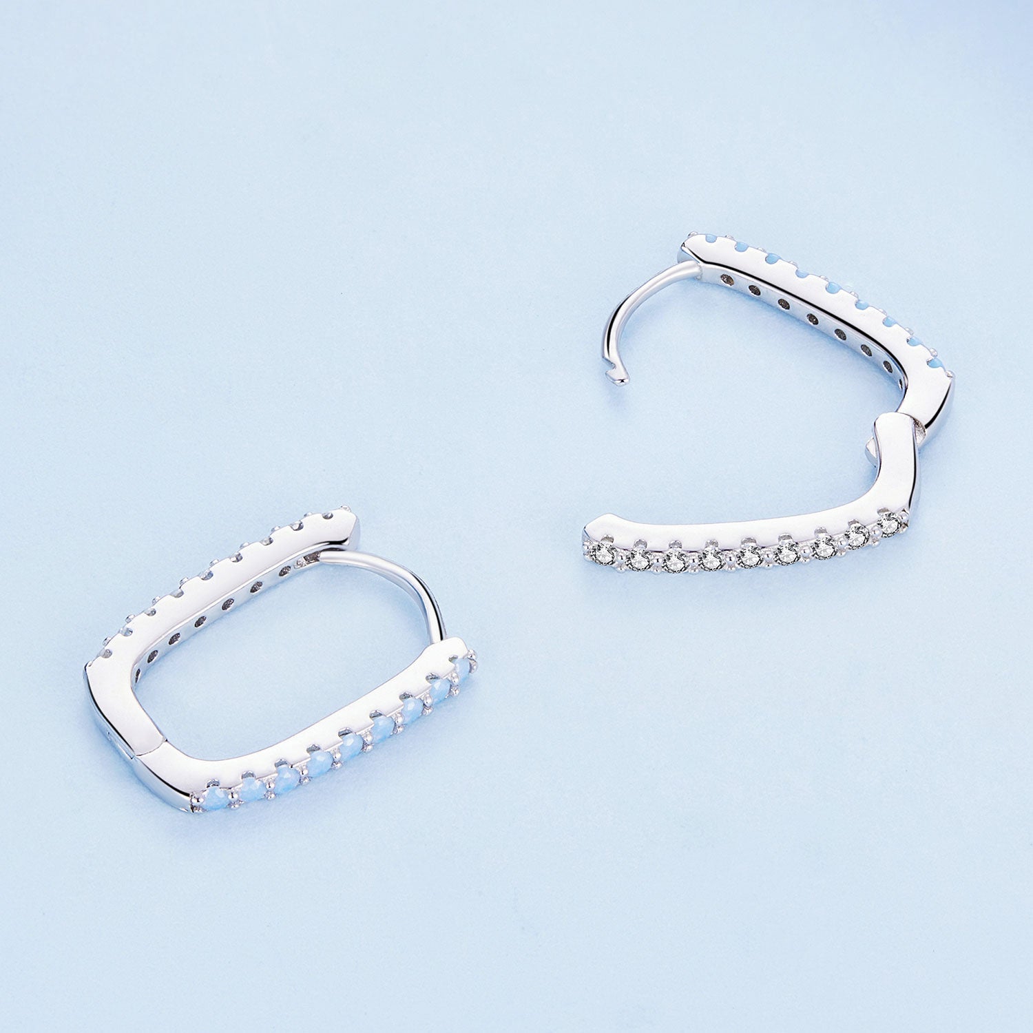 925 Sterling Silver Opal Earrings with Platinum Plating for Women DestGlow
