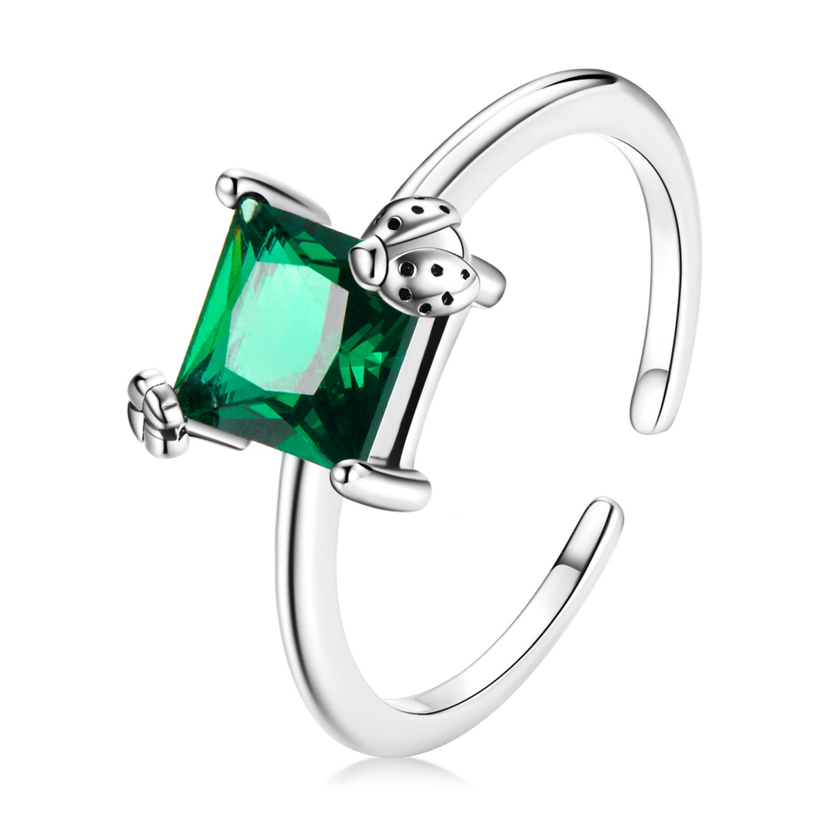 925 Sterling Silver Oxidized Pavé Setting CZ Ring for Women DestGlow