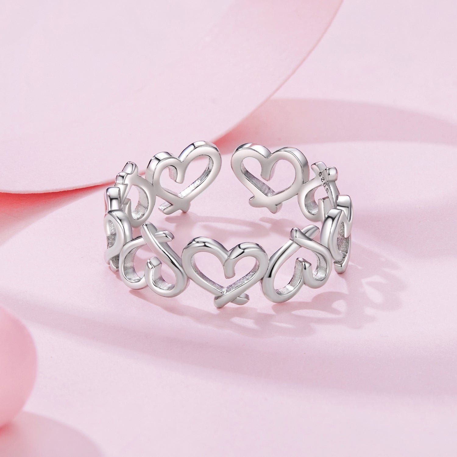 925 Sterling Silver and White Gold Plated Ring for Women DestGlow