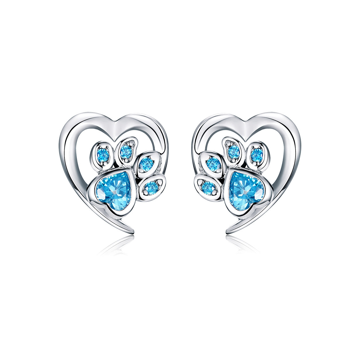 925 Sterling Silver Earrings with Pavé Setting CZ, 0.9cm for Women DestGlow