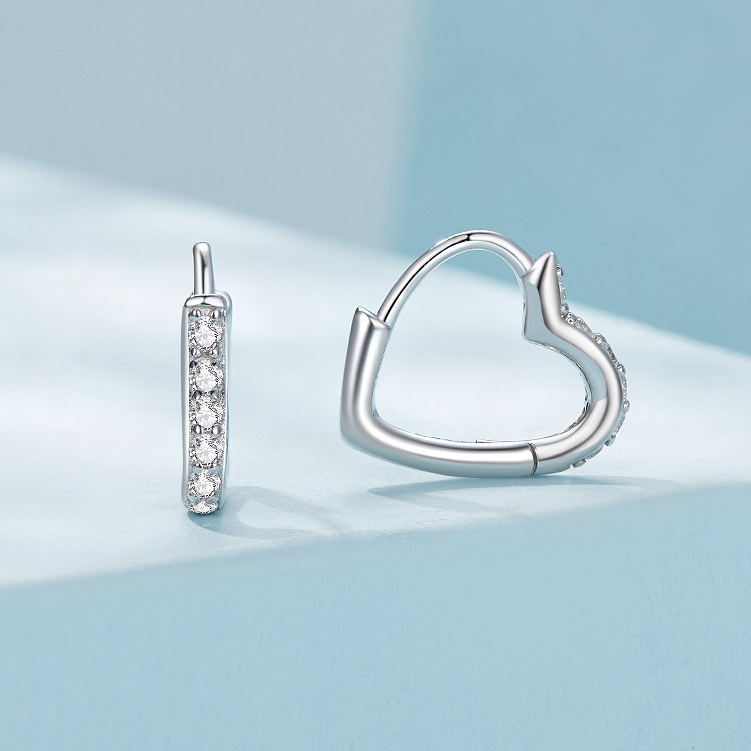 925 Sterling Silver Earrings with Pavé Setting CZ for Women DestGlow