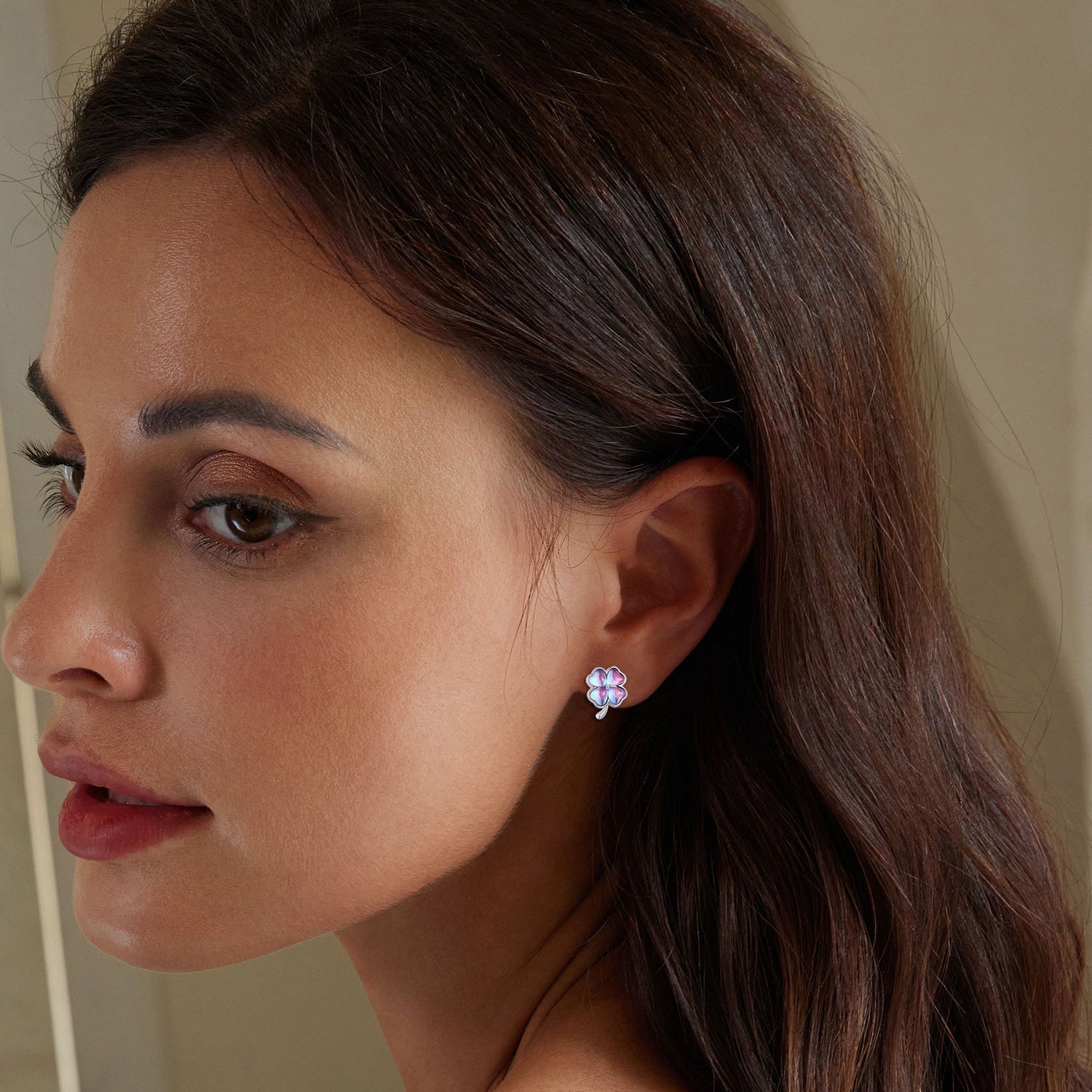 925 Sterling Silver Transparent Glass Earrings for Women DestGlow
