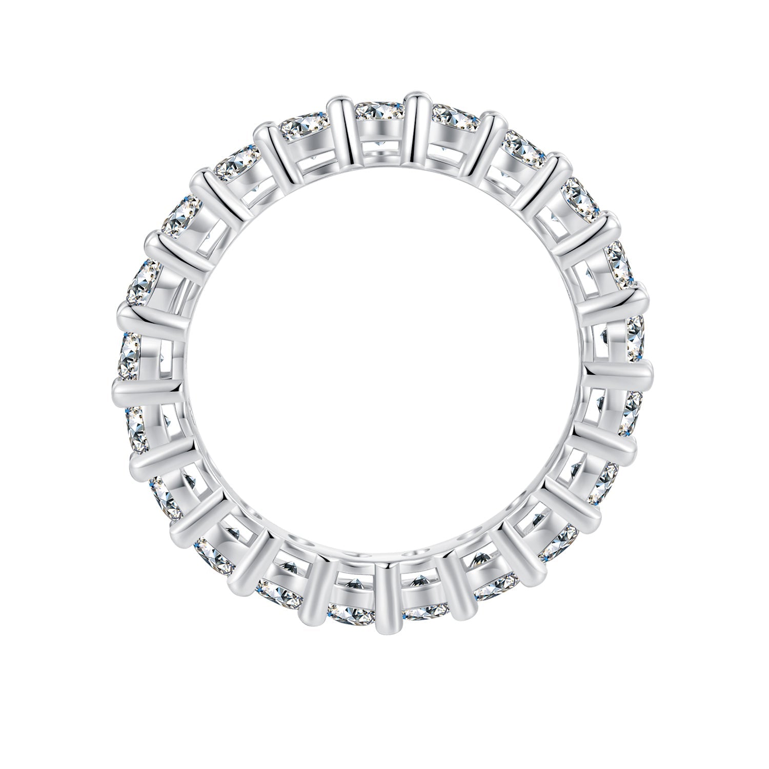925 Sterling Silver Moissanite 0.1ct Ring Size 6 for Women DestGlow
