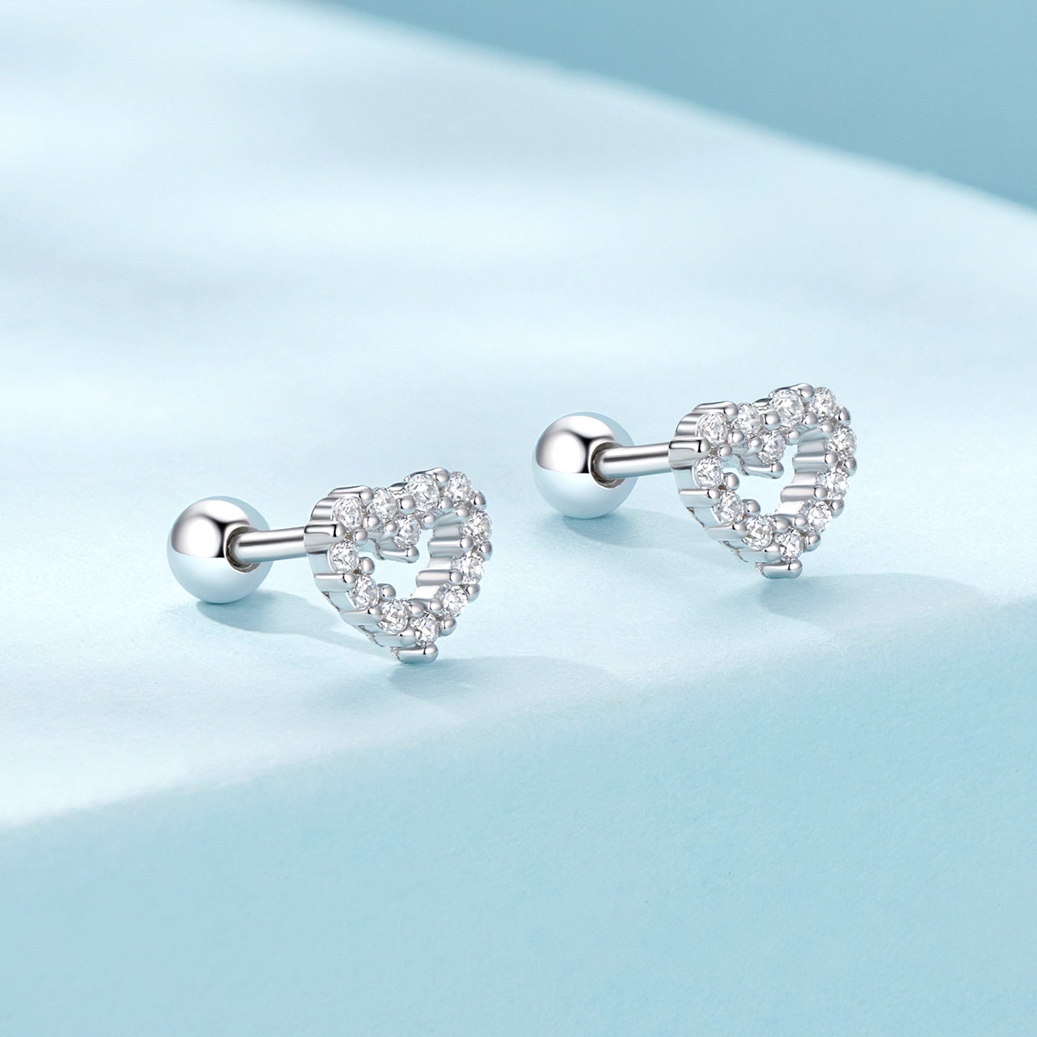 925 Sterling Silver White Gold Plated Earrings with CZ for Women DestGlow