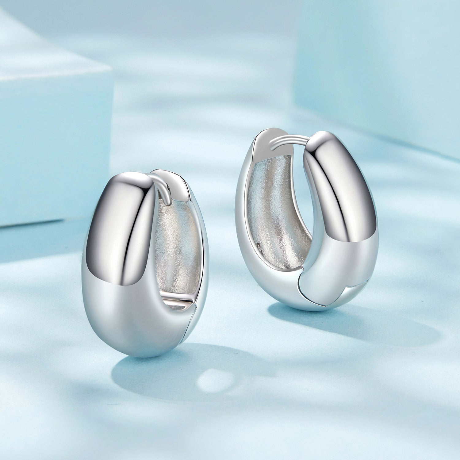 925 Sterling Silver White Gold Plated Earrings DestGlow