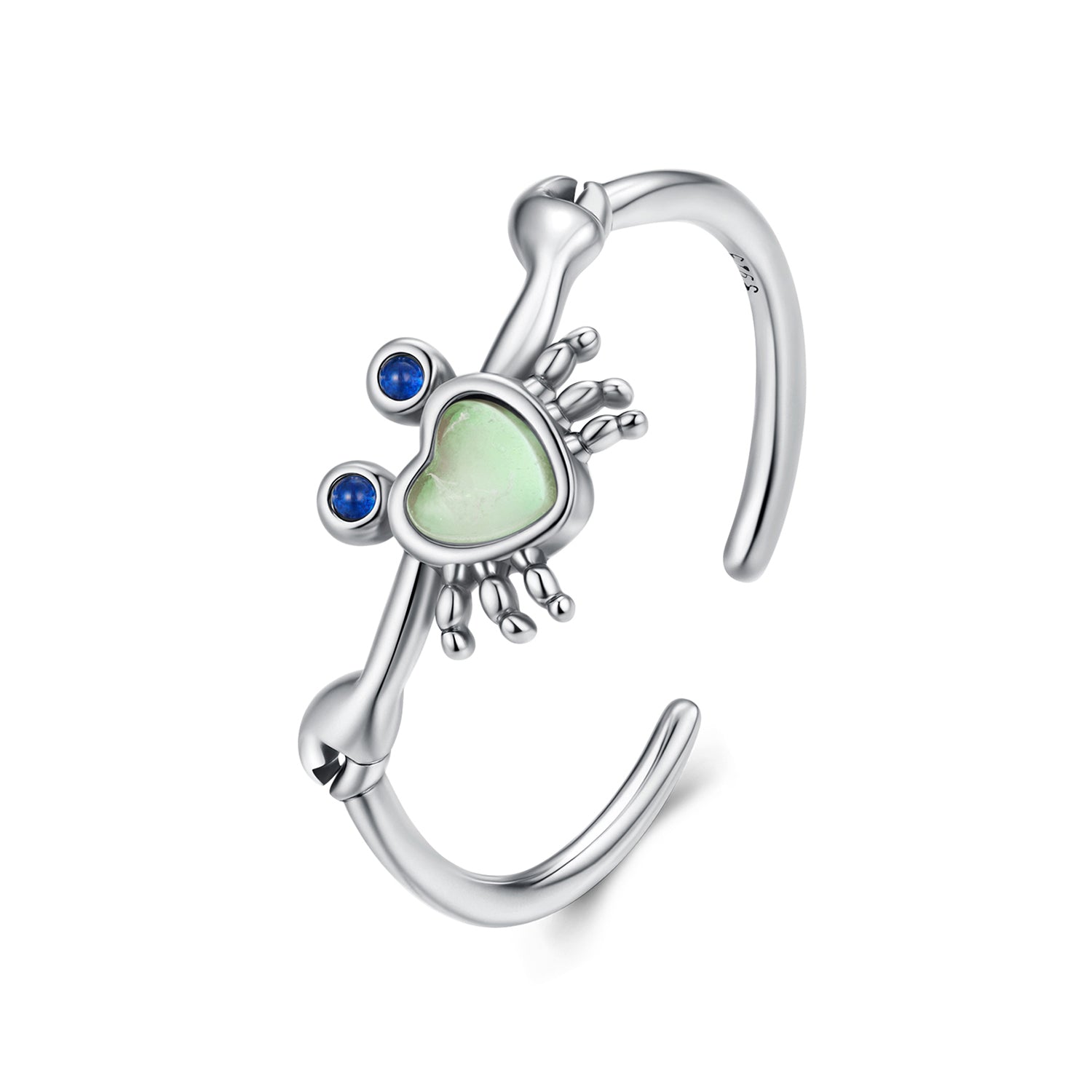 925 Sterling Silver Moonstone and Synthetic Spinel Ring for Women DestGlow