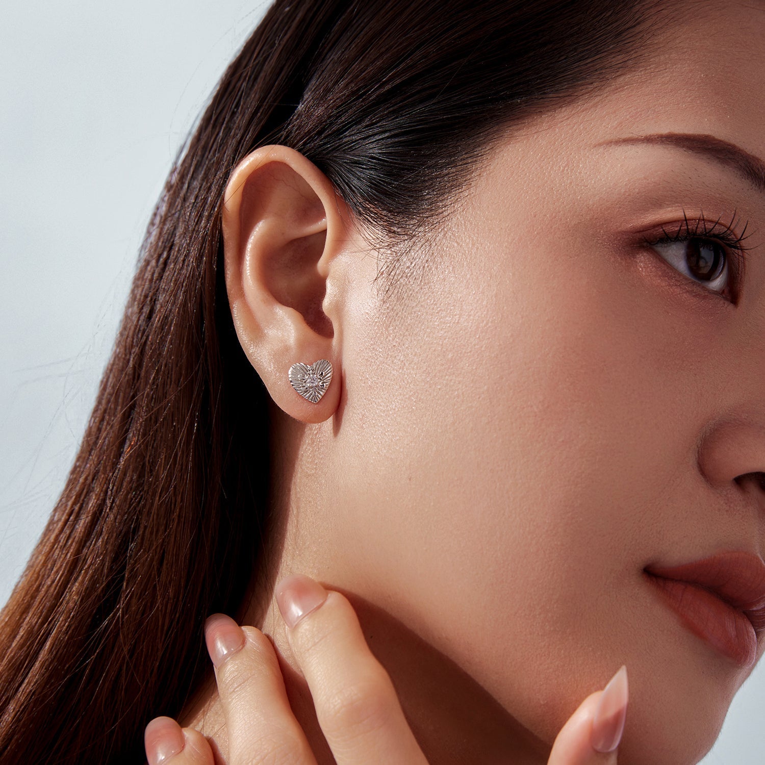925 Sterling Silver Earrings with CZ in White Gold Plating for Women DestGlow