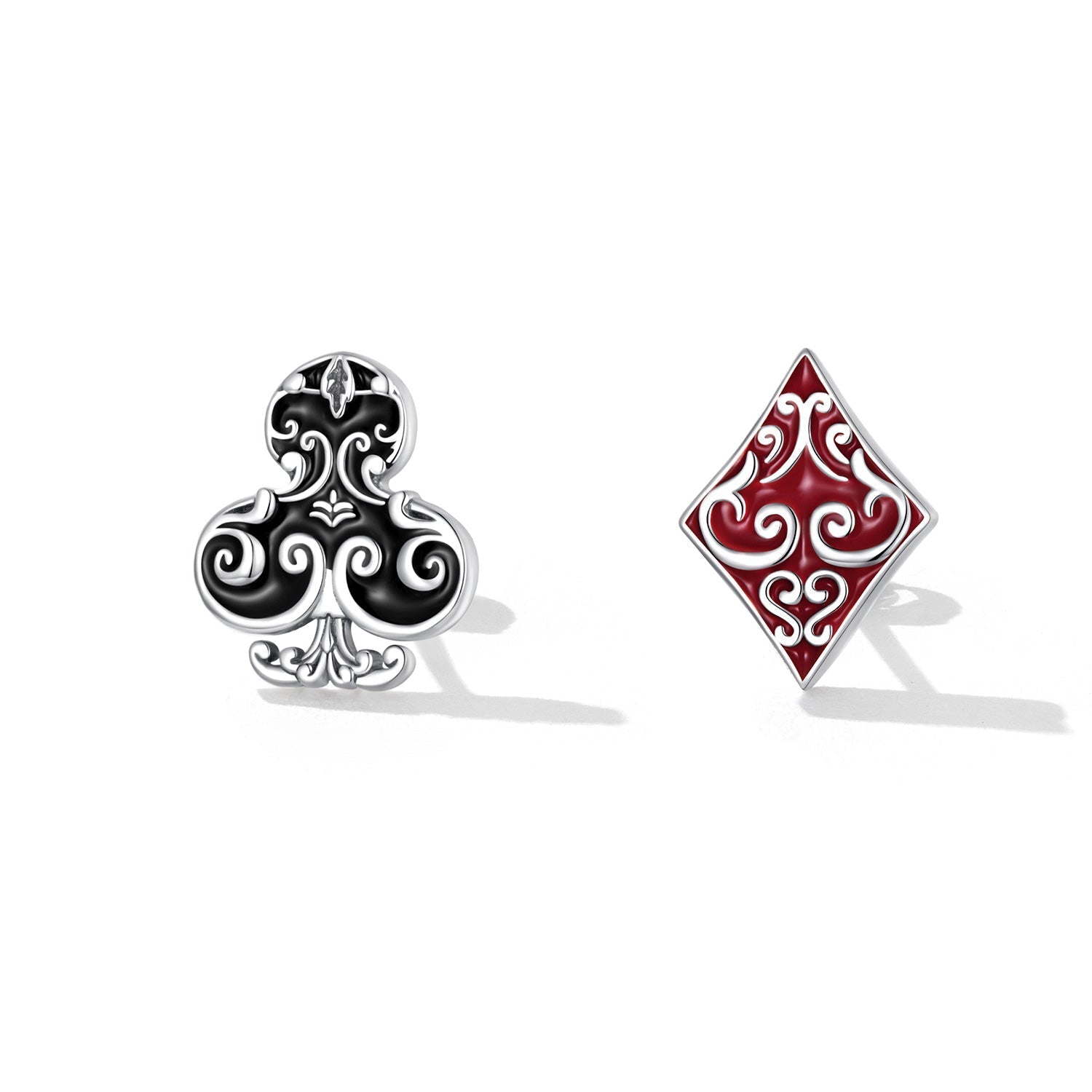 925 Sterling Silver Oxidized Enamel Plum Blossom Earrings for Women - 1.2 x 1.0 cm DestGlow