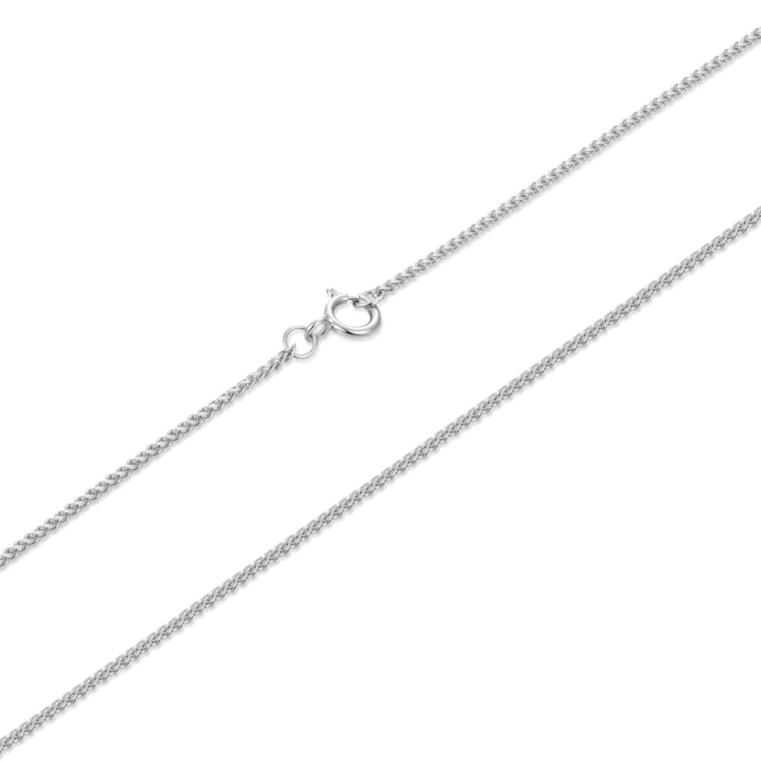 925 Sterling Silver + Plated White Gold 40cm Necklace DestGlow
