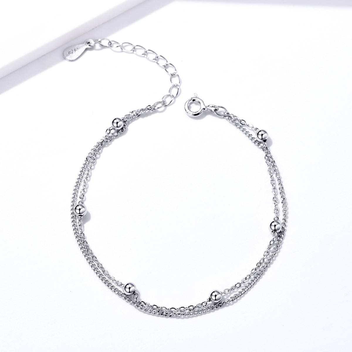 925 Sterling Silver Adjustable 19cm Bracelet for Women DestGlow