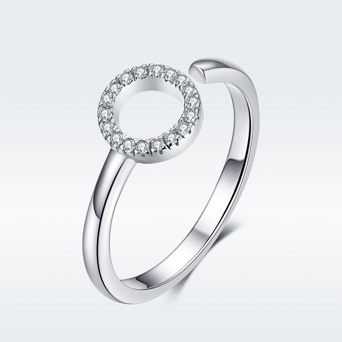 925 Sterling Silver Ring with Pavé Set CZ by Bids.com