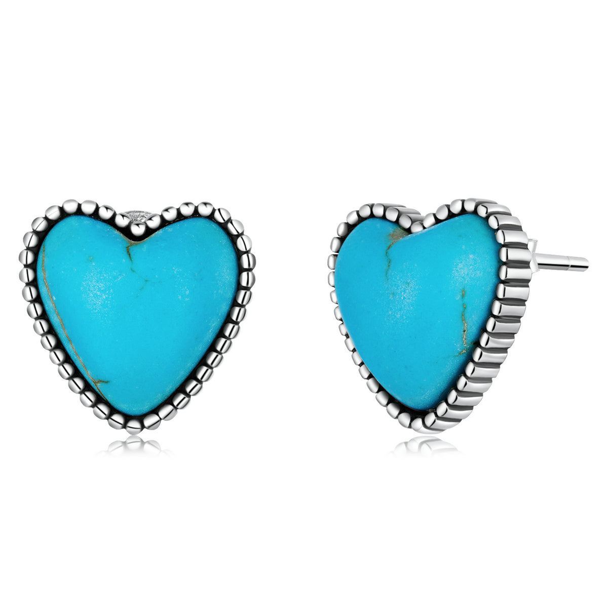 925 Sterling Silver Oxidized Turquoise Earrings for Women DestGlow