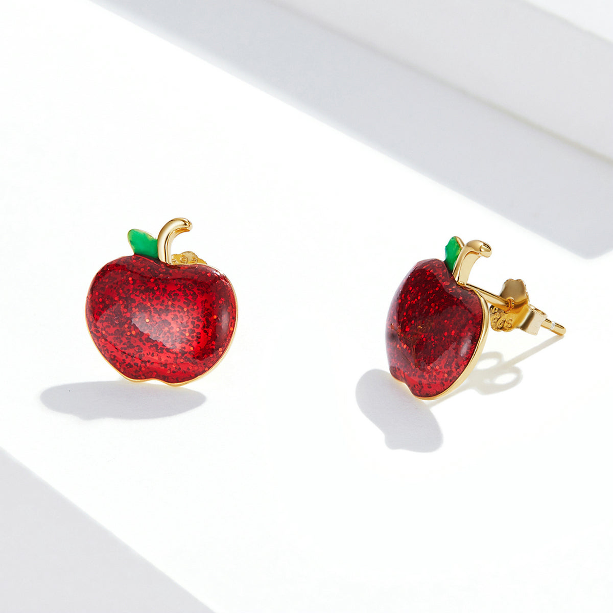 925 Sterling Silver Enamel Plated Gold Earrings DestGlow