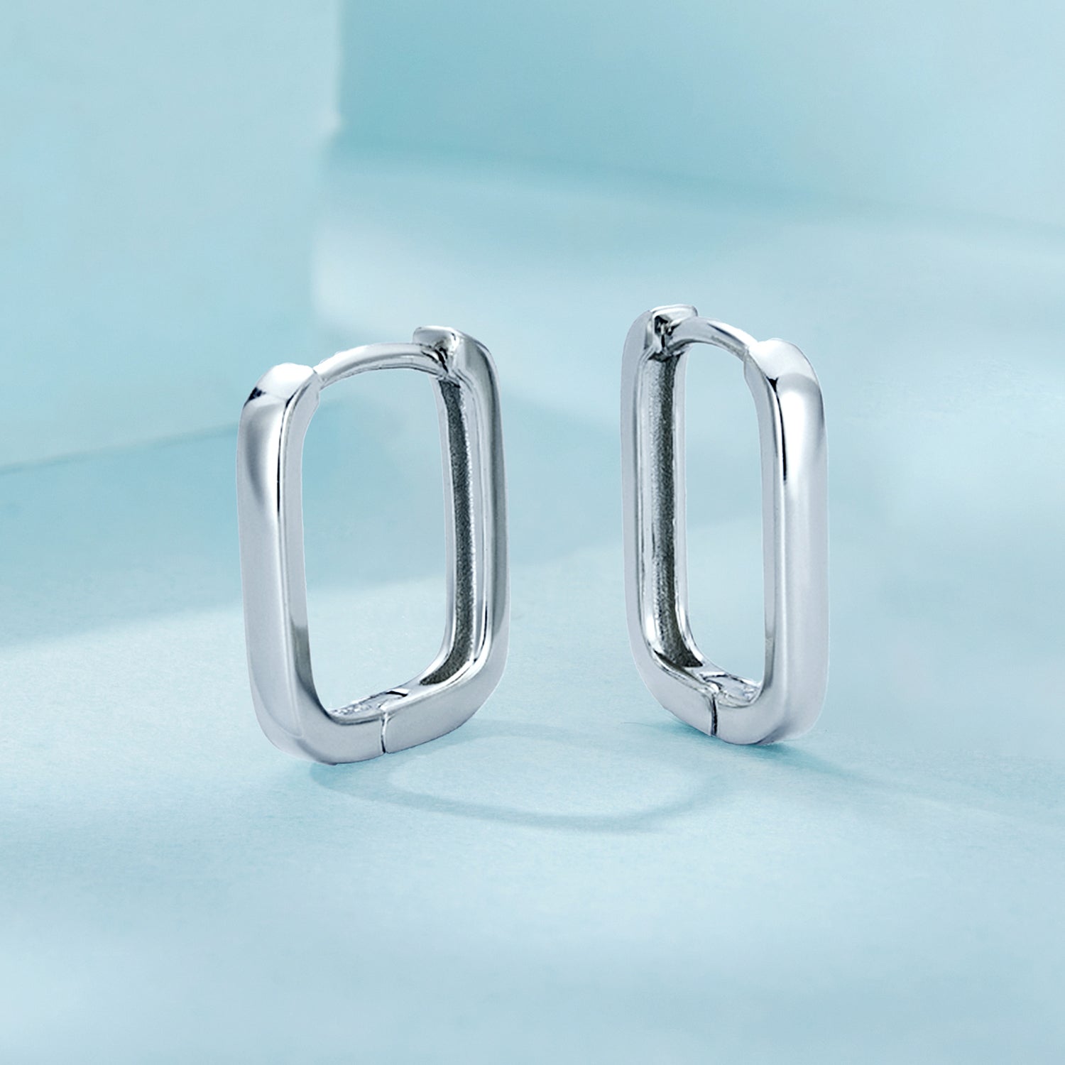 925 Sterling Silver Earrings 10*2mm with White Gold Plating for Women DestGlow