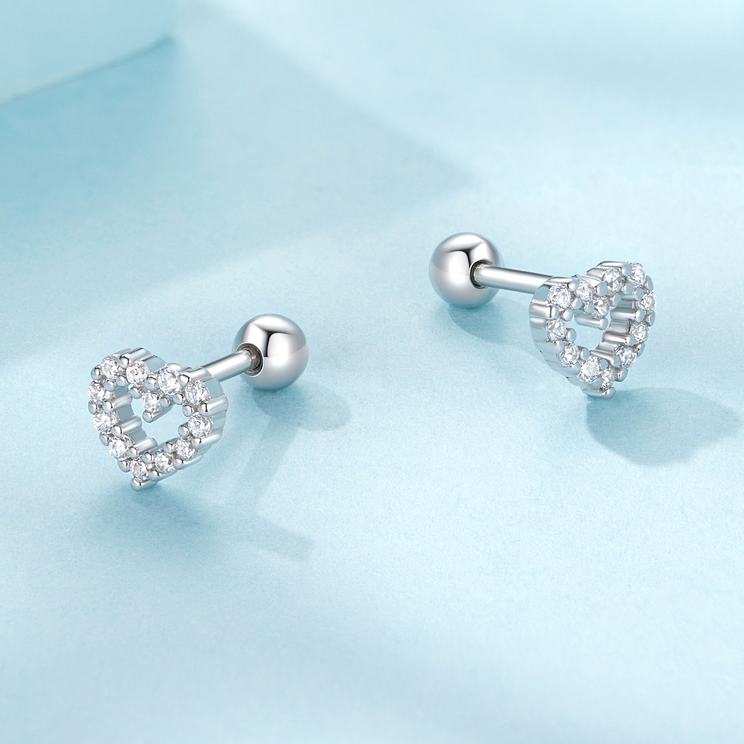 925 Sterling Silver White Gold Plated Earrings with CZ for Women DestGlow
