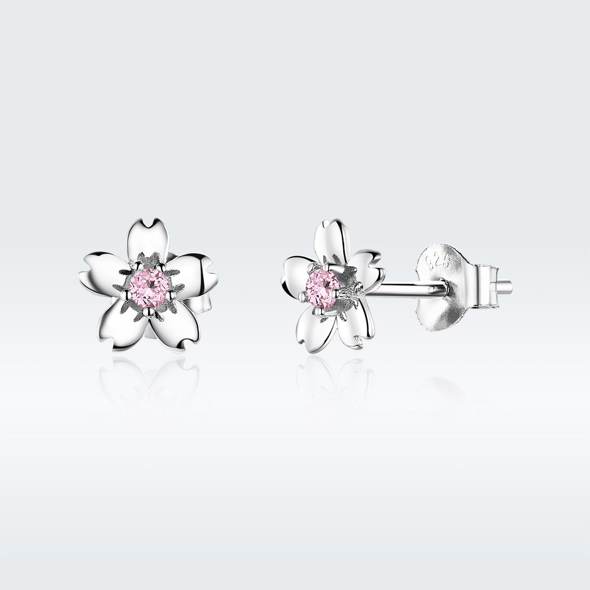 925 Sterling Silver Earrings with CZ in Pavé Setting DestGlow
