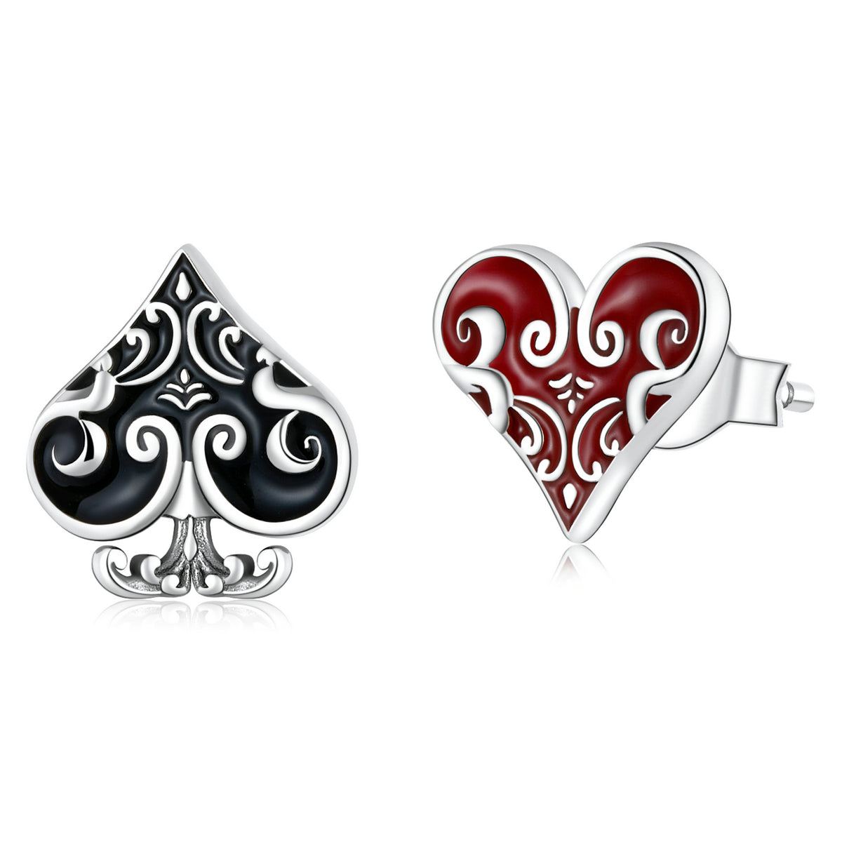S925 Sterling Silver Oxidized Earrings with Enamel - Perfect for Any Occasion DestGlow