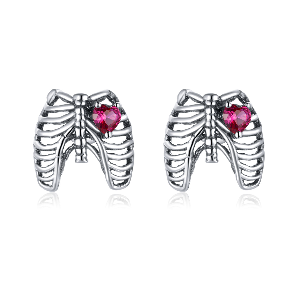 925 Sterling Silver Oxidized Pavé Setting CZ Earrings - 1x1cm for Women DestGlow
