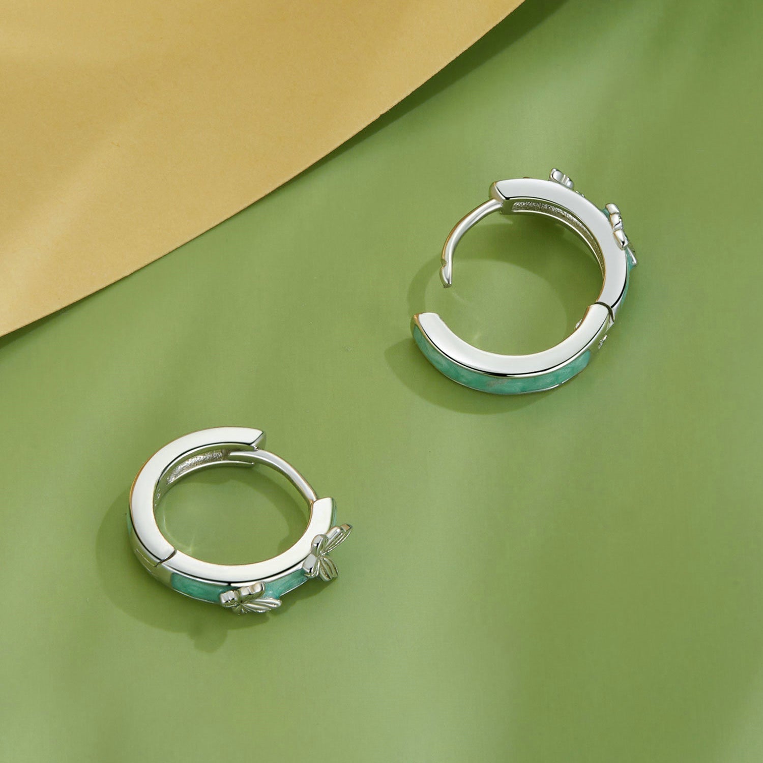 925 Sterling Silver Earrings with Enamel Process and Platinum Plating for Women DestGlow