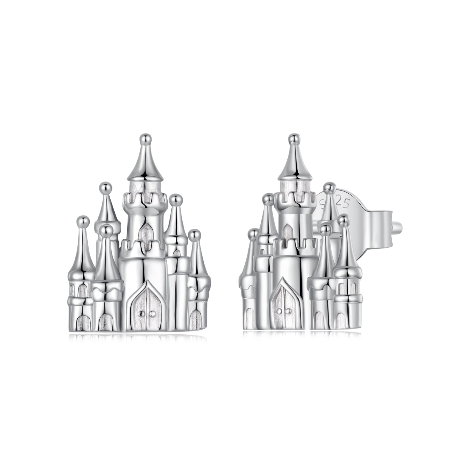 925 Sterling Silver Plated White Gold Earrings for Women, Size 1.3*1.0cm DestGlow
