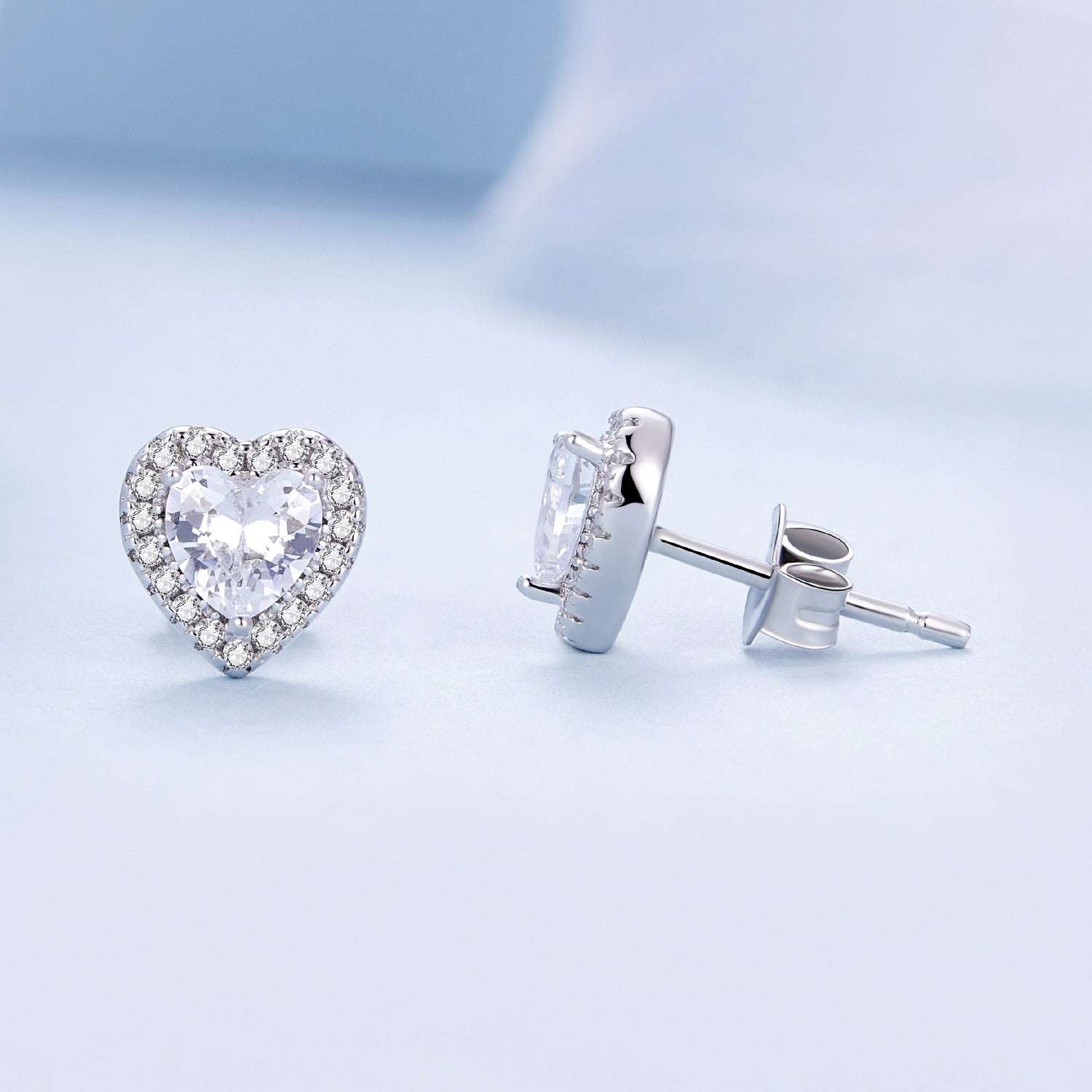 925 Sterling Silver Pavé Setting CZ Earrings DestGlow