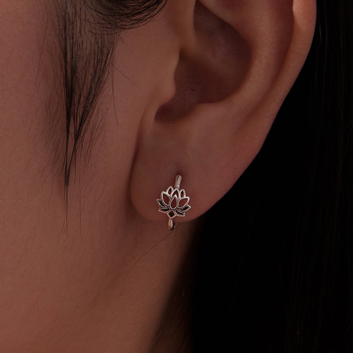 925 Sterling Silver Oxidized Silver Earrings 1.3x0.8cm for Women DestGlow