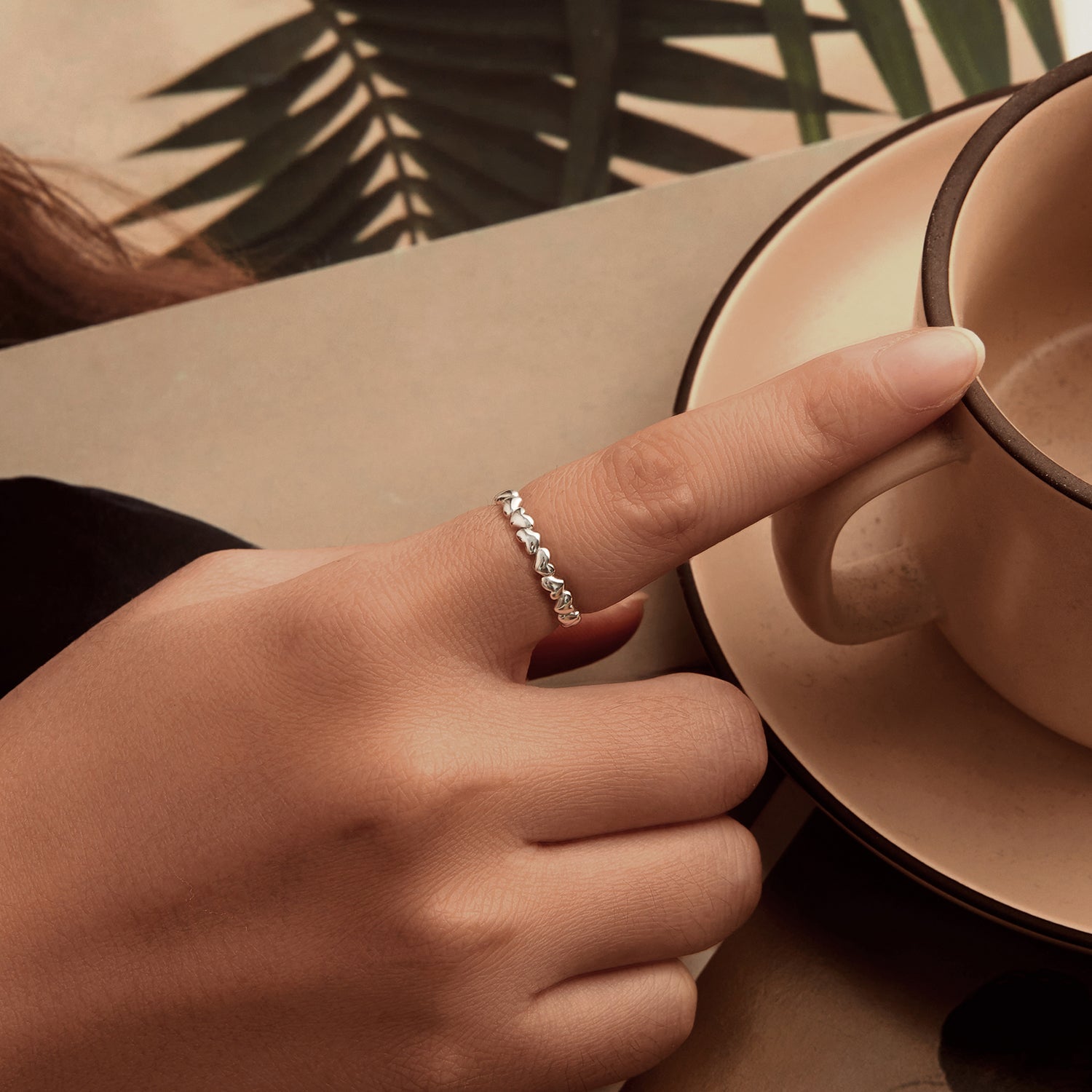 925 Sterling Silver Oxidized Silver 0.3cm Width Ring for Unisex DestGlow