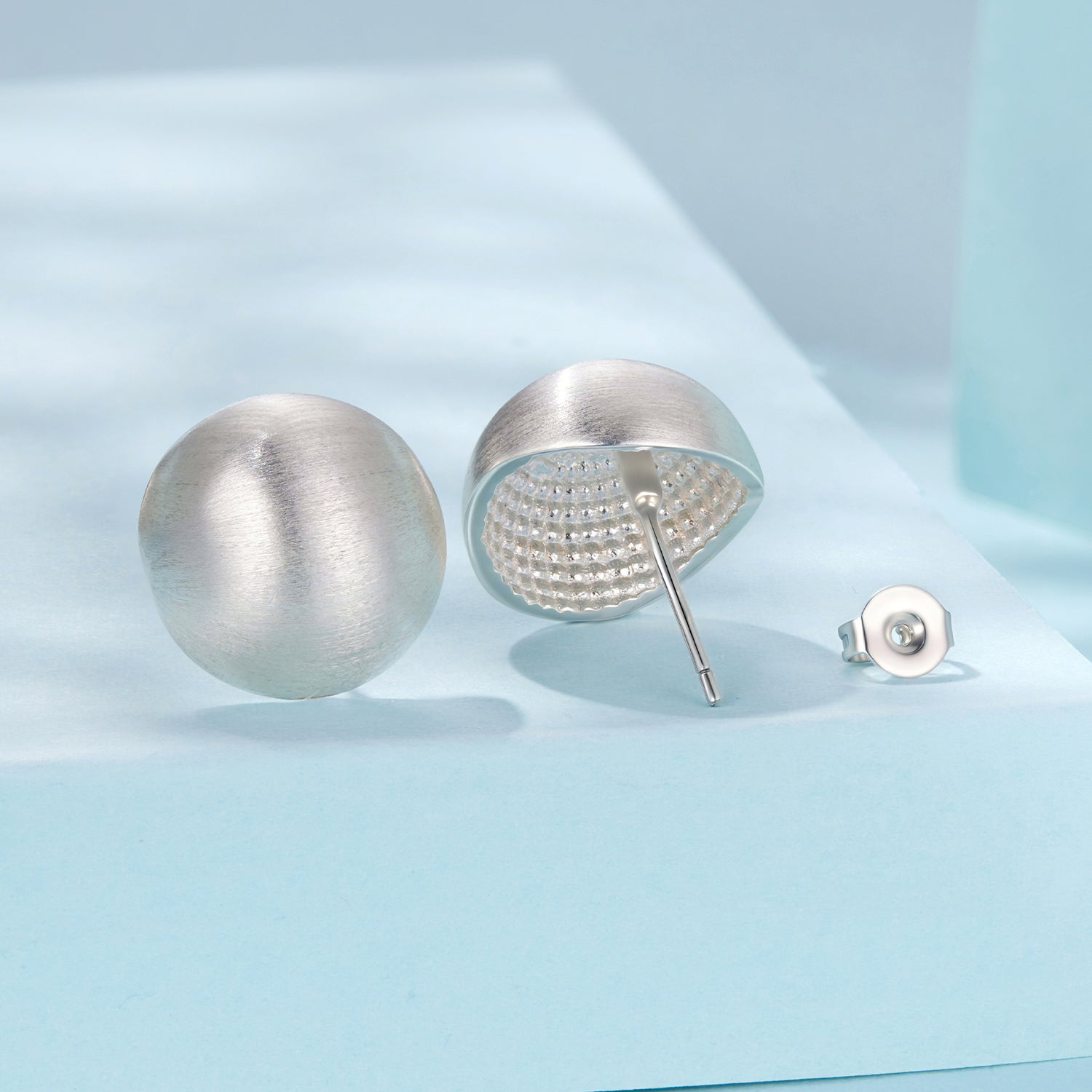 925 Sterling Silver 1.4cm White Gold Plated Earrings DestGlow