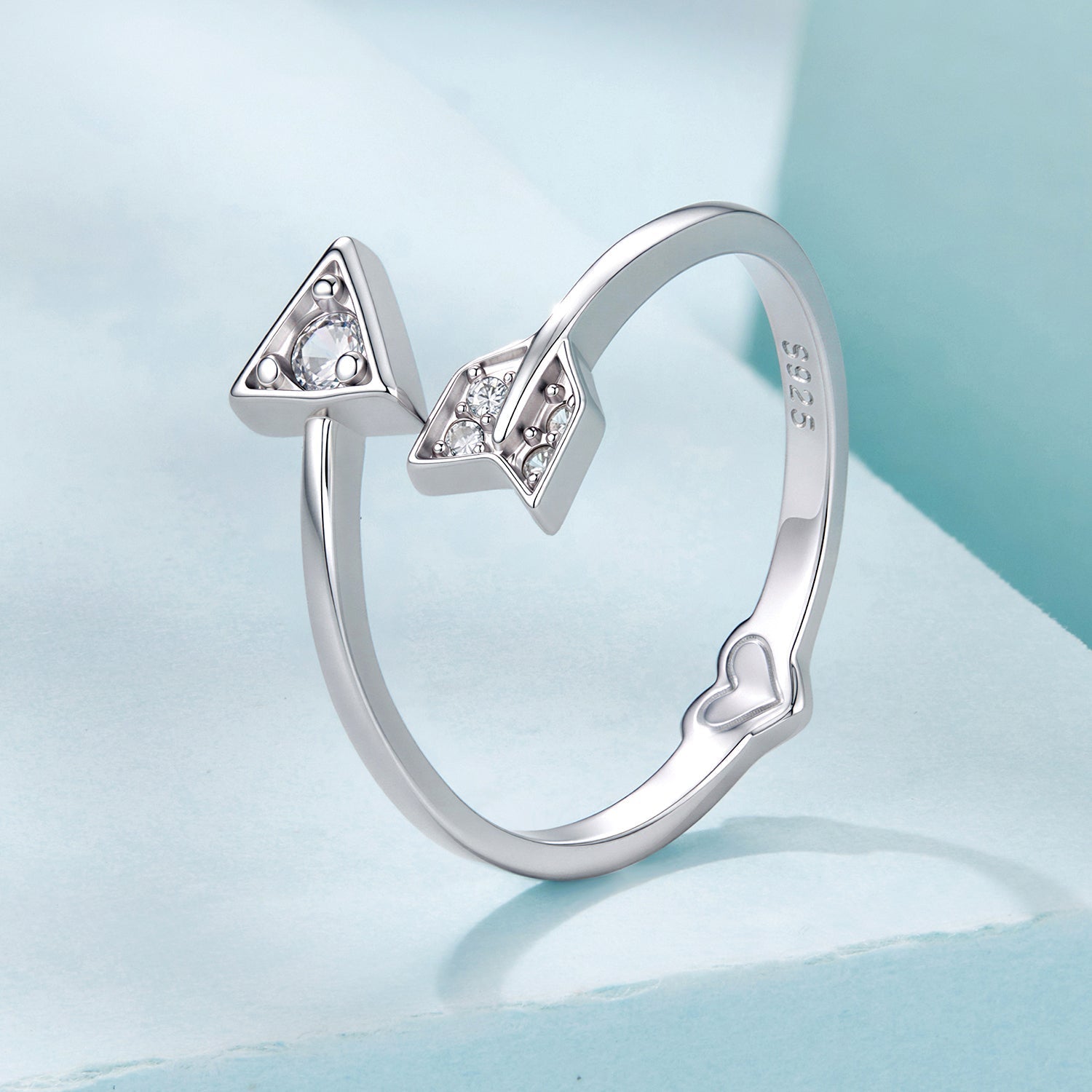 925 Sterling Silver White Gold Plated Pavé CZ Rings for Women DestGlow