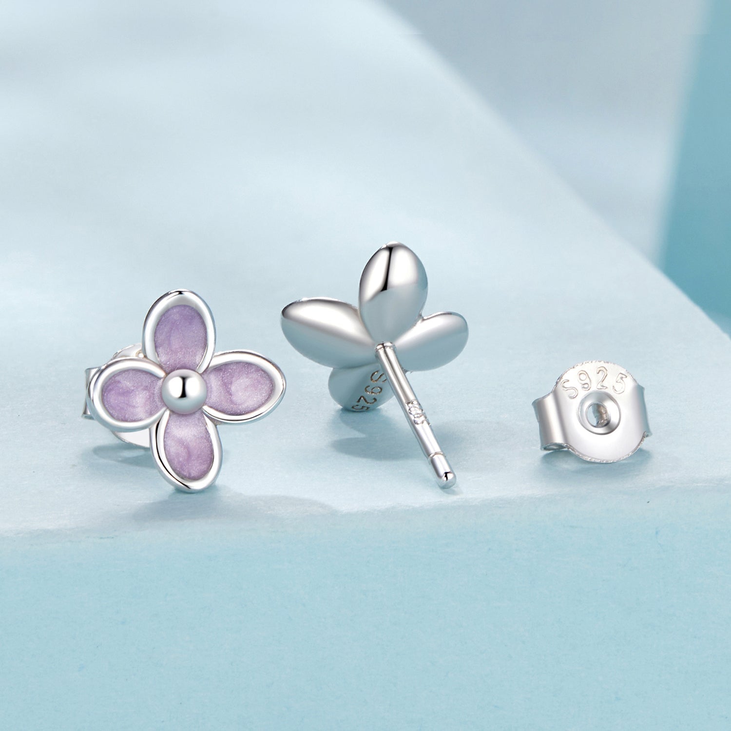925 Sterling Silver Earrings with Enamel Process for Women DestGlow