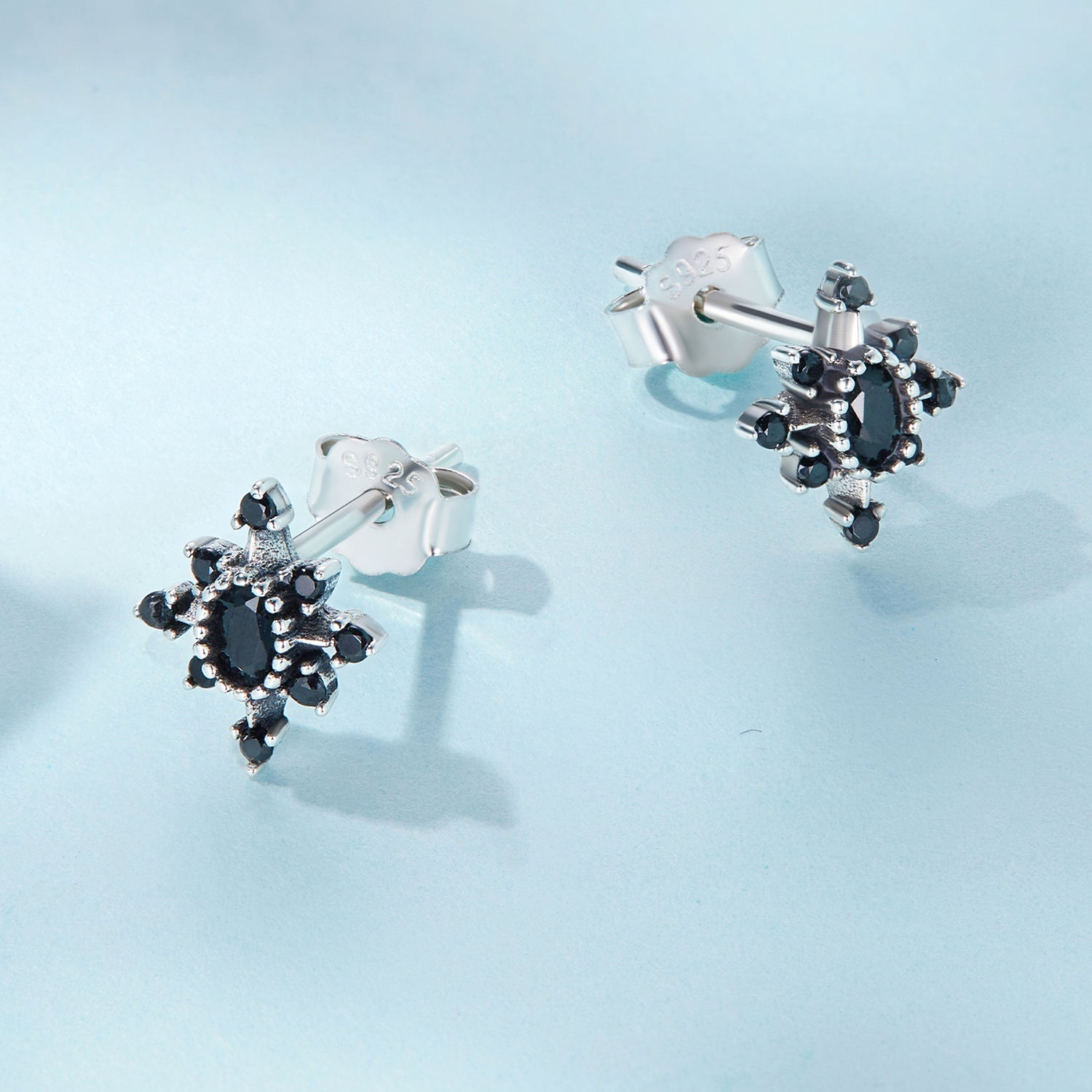 925 Sterling Silver Earrings with Pavé Setting CZ, Size 0.8*0.7cm for Women DestGlow