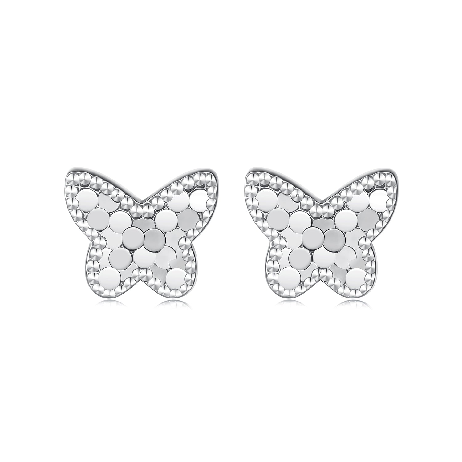 925 Sterling Silver Earrings with Plated White Gold for Women DestGlow