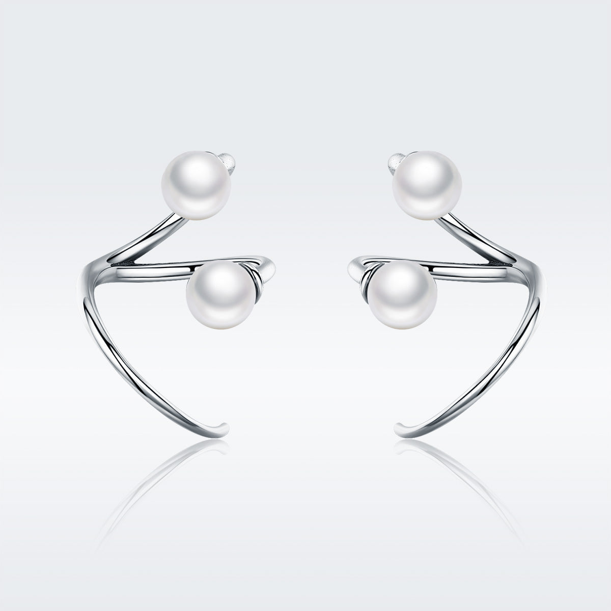 925 Sterling Silver Oxidized Earrings with Shell Pearl for Women DestGlow