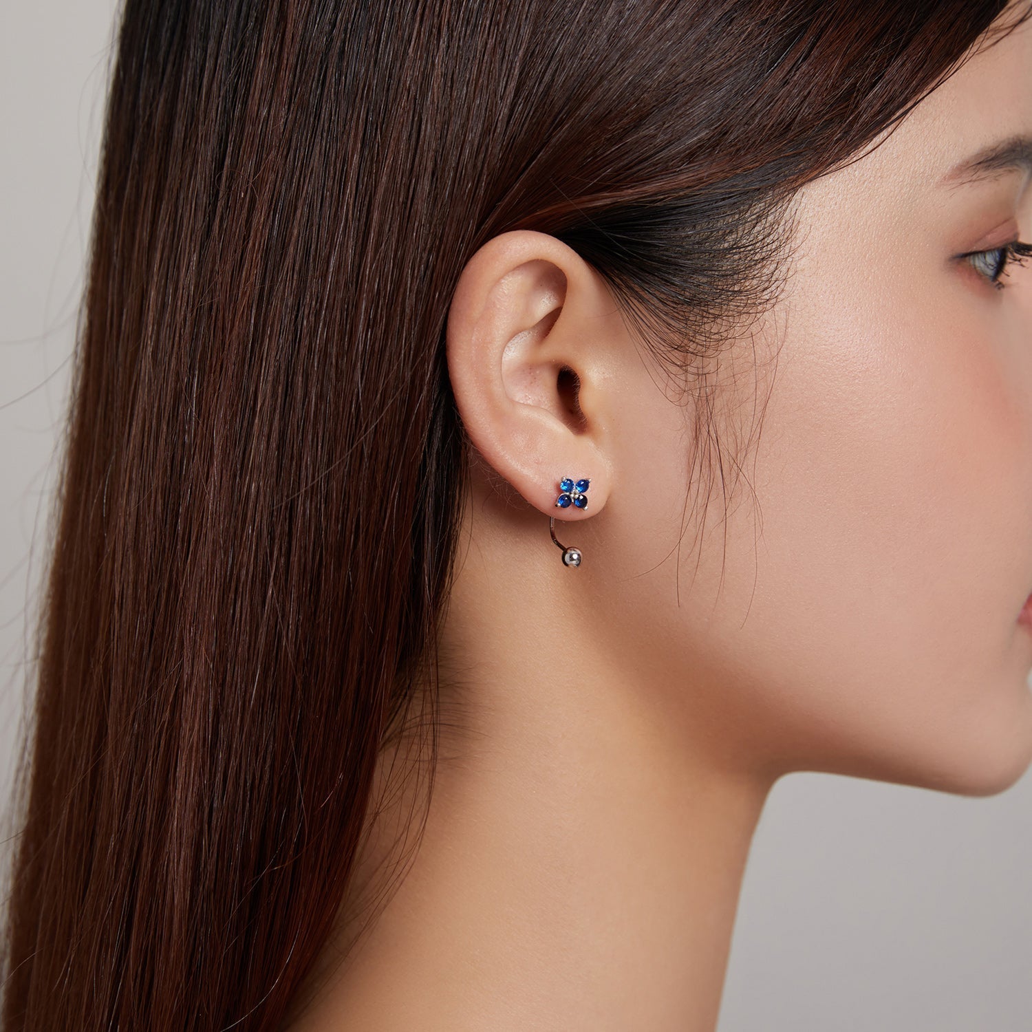 925 Sterling Silver Earrings with Pavé CZ & Platinum Plating for Women DestGlow