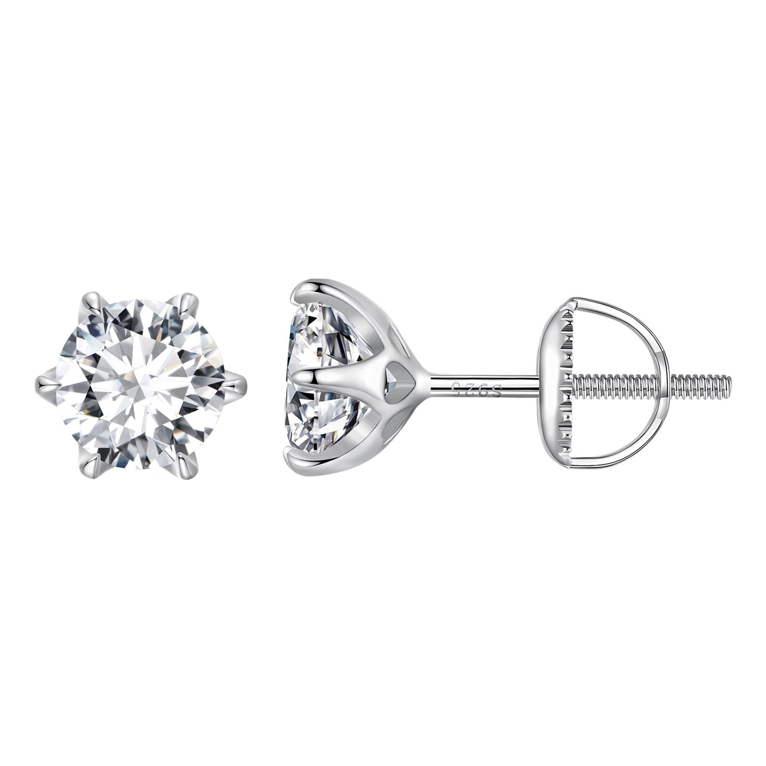 S925 Sterling Silver 2.00 Carat Moissanite Earrings for Women DestGlow