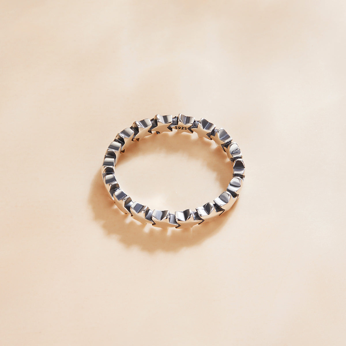 925 Sterling Silver Oxidized Ring Size 5.0 for Women DestGlow