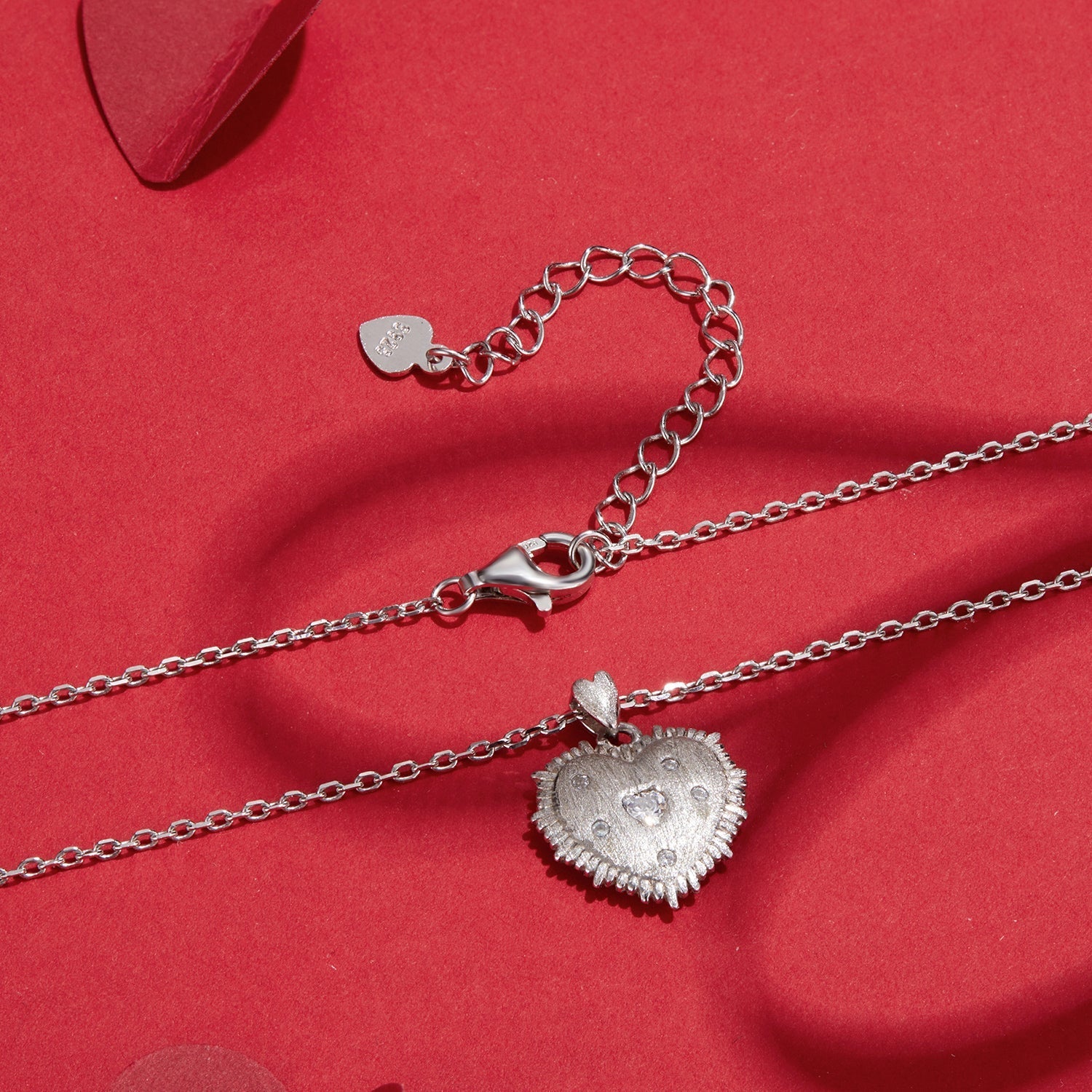 925 Sterling Silver White Gold Plated Necklace with CZ Pendant for Women DestGlow