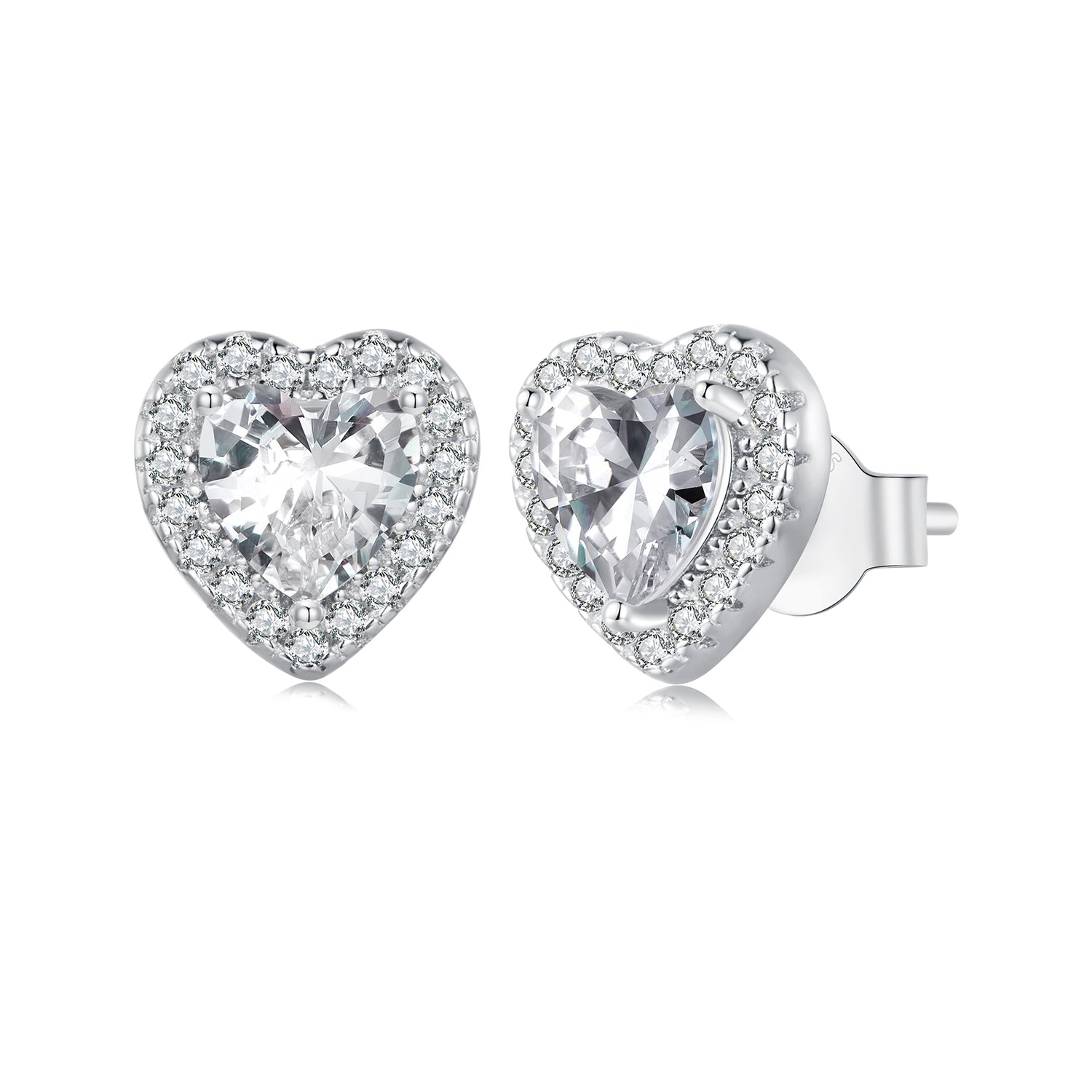 925 Sterling Silver Pavé Setting CZ Earrings DestGlow