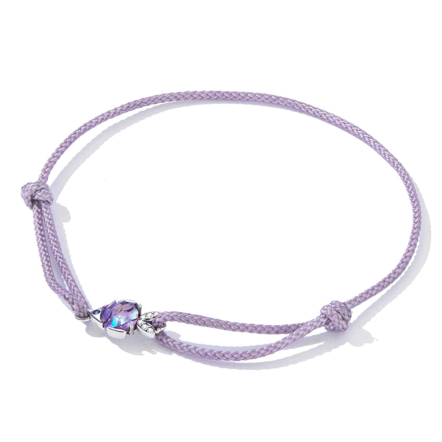 925 Sterling Silver Adjustable 24cm CZ Resin Bracelet for Women DestGlow