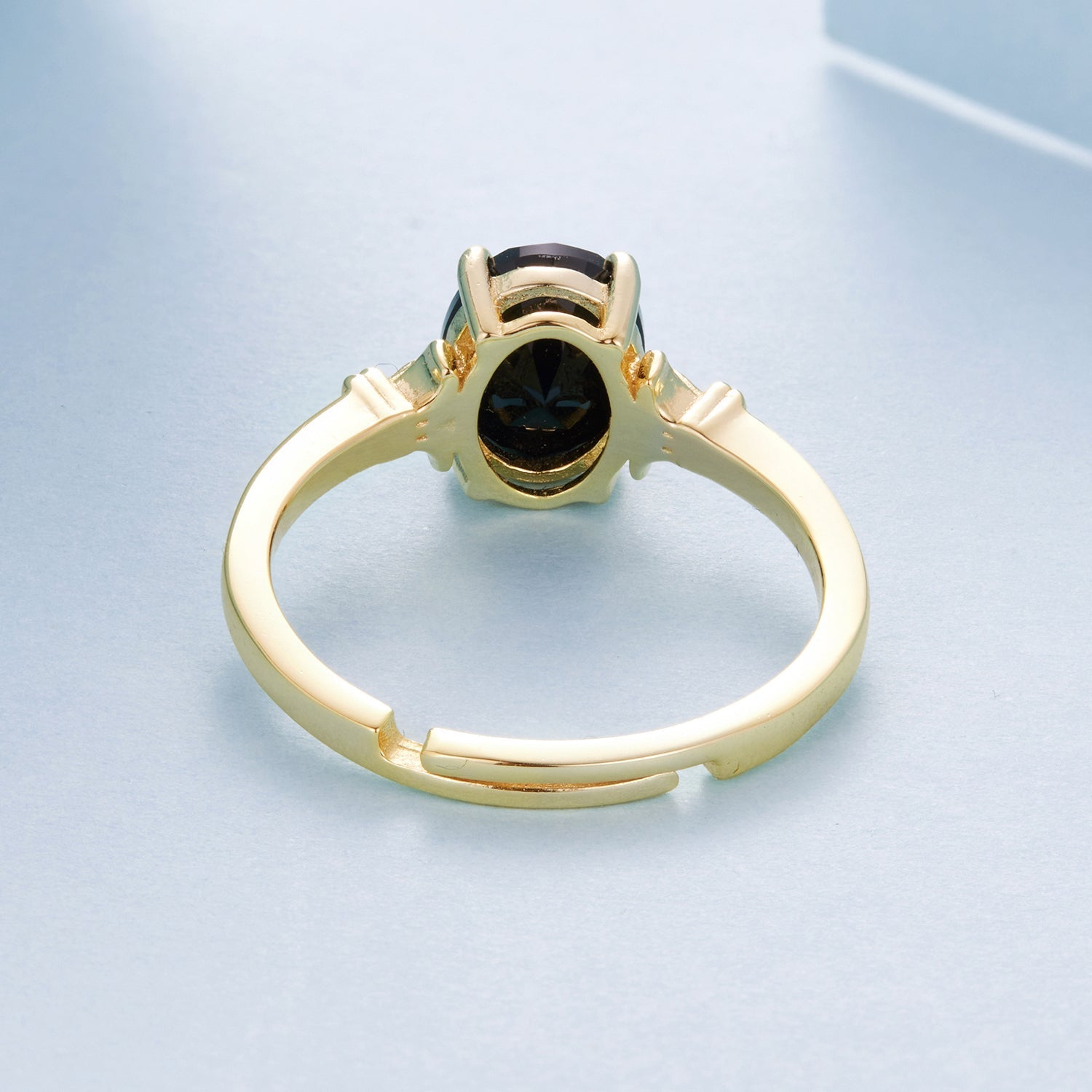 925 Sterling Silver Gold-Plated CZ Pavé Ring for Women DestGlow