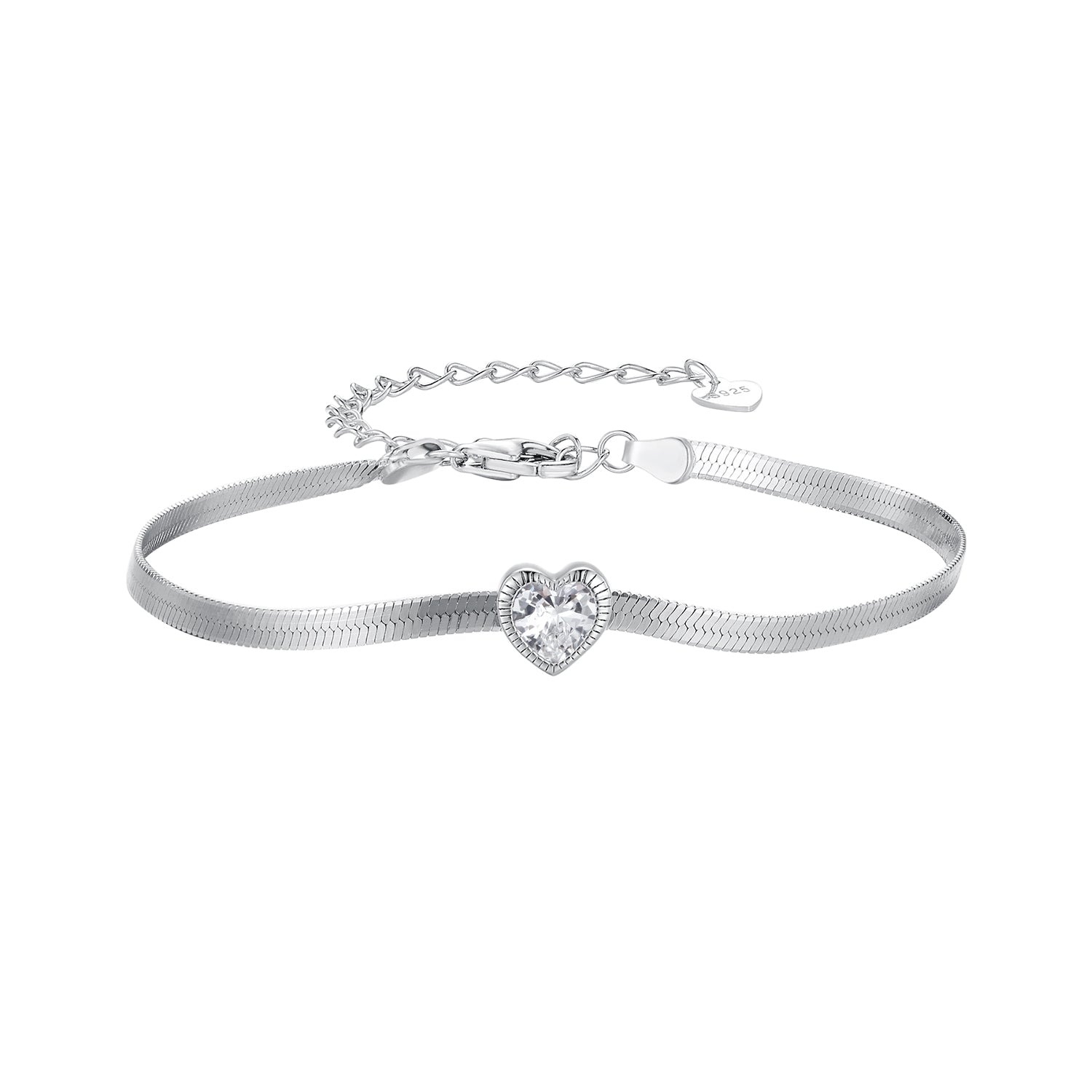 925 Sterling Silver Pavé CZ Bracelet for Women DestGlow