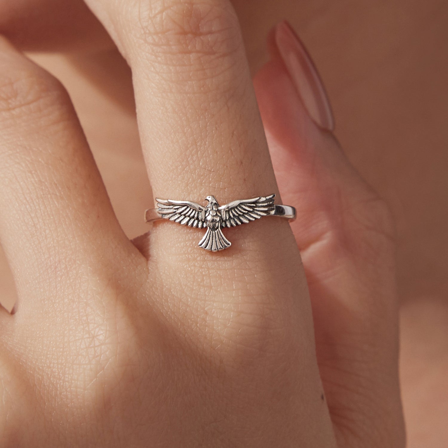 925 Sterling Silver Oxidized Ring for Men DestGlow