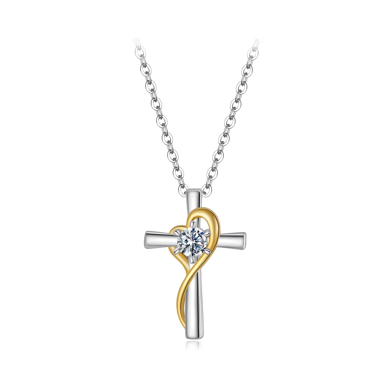 925 Sterling Silver 0.20 Carat Moissanite Necklace for Women DestGlow